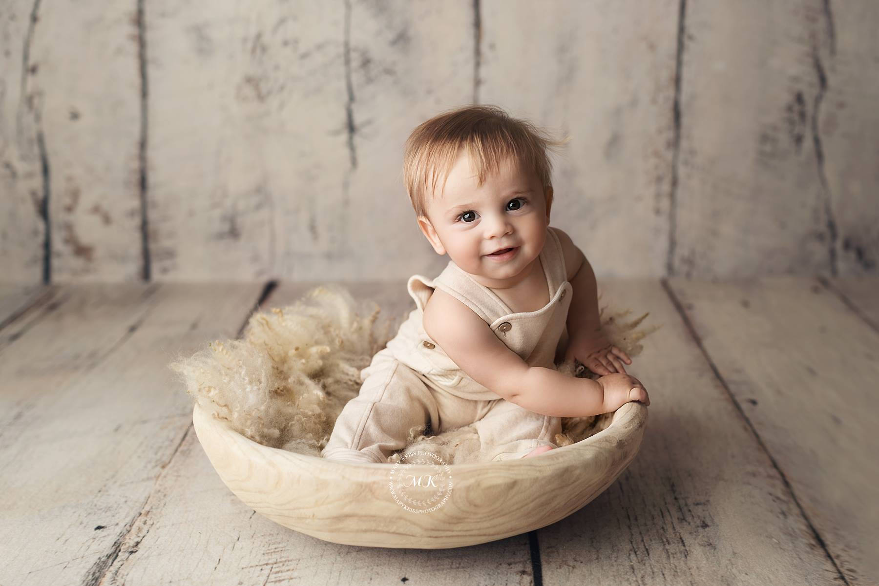 Large Natural Wooden Bowl Prop Newborn Photo Prop Basket Etsy