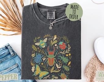 90s Bugs Entomology Comfort Colors Shirt, Vintage Insect Bug Collection Top, Entomologist Nature Gift