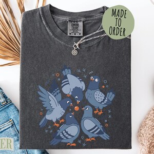 Pigeon Comfort Colors Shirt, Funny Urban Birdwatcher Tee, Pigeon Lover Animal Gift Apparel