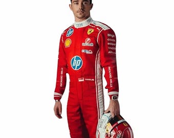 Traje de carreras de Charles Leclerc Ferrari F1 2026, Traje de carreras Scuderia Ferrari HP, Traje de piloto de F1, Mono de carreras de automovilismo, Réplica