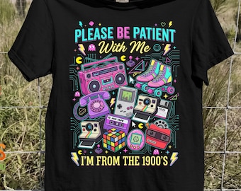 Comfort Colors® Retro 1900s Shirt, Funny Millennial Graphic Tee, Vintage 90s Aesthetic Tshirt, Sarcastic Nostalgia Gift, Quirky Gamer Top