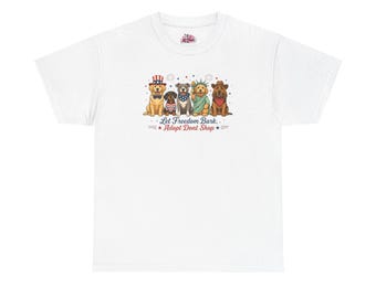 Patriotic Dogs T-Shirt | Let Freedom Bark, Dog Rescue