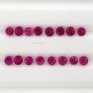 4mm/5mm AAA quality Natural Burmese Ruby round cut faceted loose gemstone for jewelry