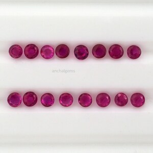 3.5mm/4.5mm AAA quality Natural Ruby round cut faceted loose gemstone for jewelry