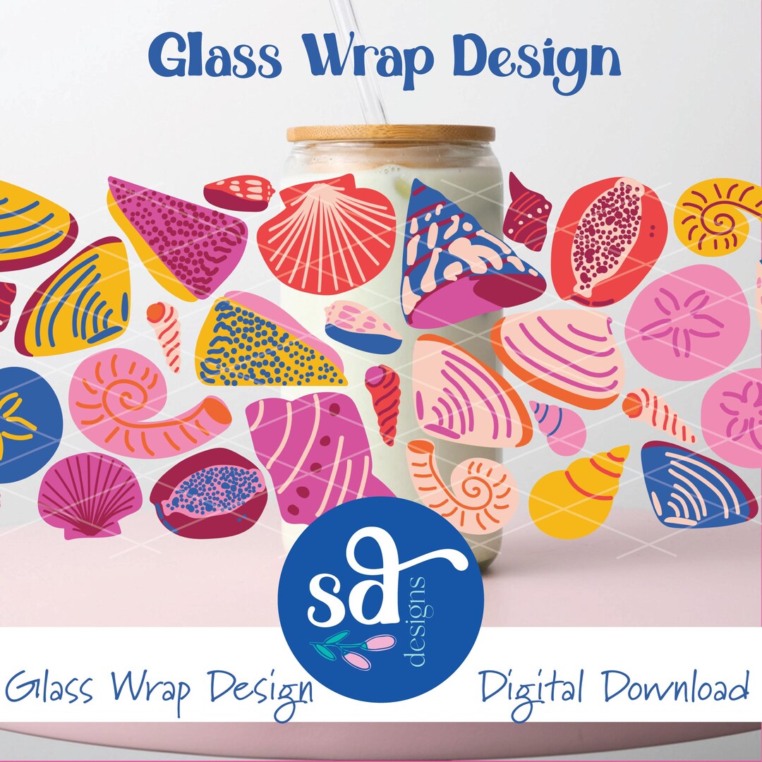 Shells by the Shore Glass Wrap Design - Etsy