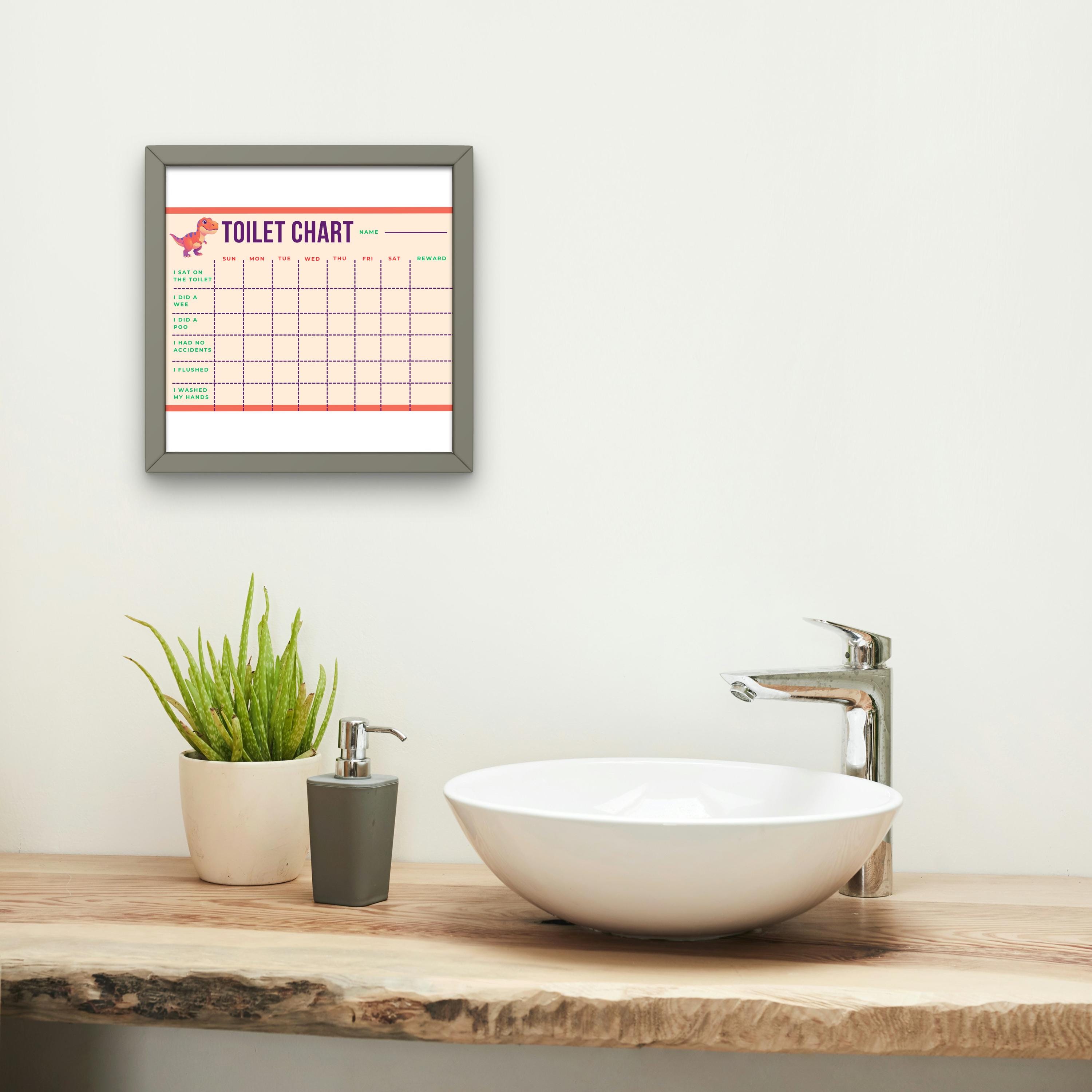 Restroom Rotation Charts Editable Toilet Training Chart, Reward System, Canva Template (digital ...