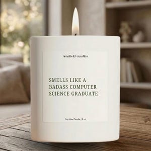 Computer Science Graduation Gift Graduating College Candle Funny Unique For Graduate Grad Congratulations Computer Science Major Degree