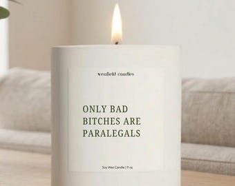 Funny Paralegal Gift Candle, Graduation Gift, Law School Graduate, Lawyer Candle, Law School, Paralegal, Law Student Gift