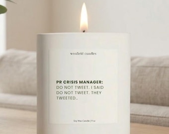 PR Crisis Communications Manager Brand Strategist Candle Personalized, Brand Strategist Gift, Brand Manager, PR Manager