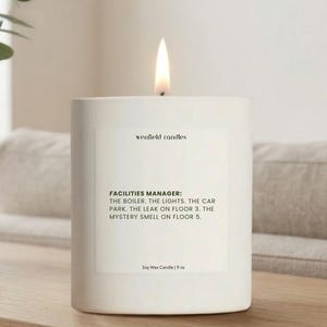 Facilities Manager Gift World's Best Property Manager Candle Funny Unique Handmade Personalized For Coworker Boss Appreciation For Parent