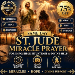 DEZELFDE DAG St. Jude Wondergebedsritueel | Onmogelijke situatie Gebed | Goddelijke noodhulp | Hoop, begeleiding en zegeningen