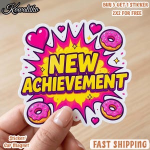 New Achievement Sticker/ Car Magnet, Dungeoon Crawler Carl Inspired Decal, LitRPG Reader Gift, Vinyl/Magnet