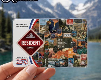 Vintage National Park Poster Pass Sleeve | America The Beautiful Pass Protector