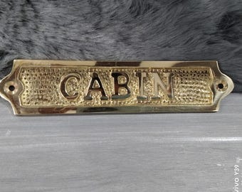Op maat gemaakt messing naamplaatje kajuit: vintage gegraveerd deurbord