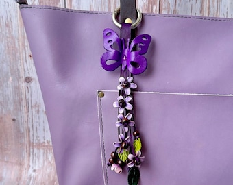 Leather Butterfly  pursecharm in some colors