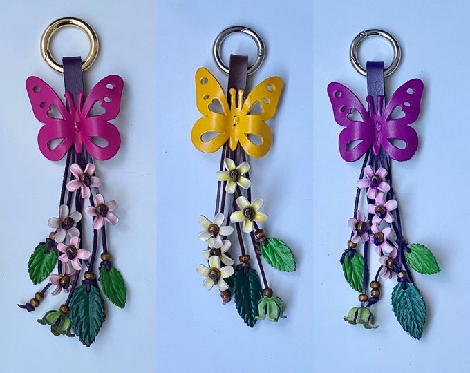 Leather Butterfly Pursecharm in Some Colors Etsy