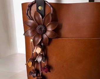 Ellen's keychain and/or purse charm in  BROWN all the way combination