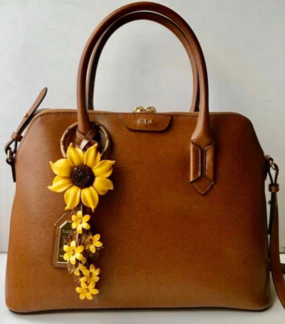 ALEXIA STAM Eco Leather Key Charm ハイビスカス Alexis' Leather Purse Charm & Keychain - Etsy