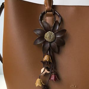 Ellen's keychain and/or purse charm in brown/muted combination