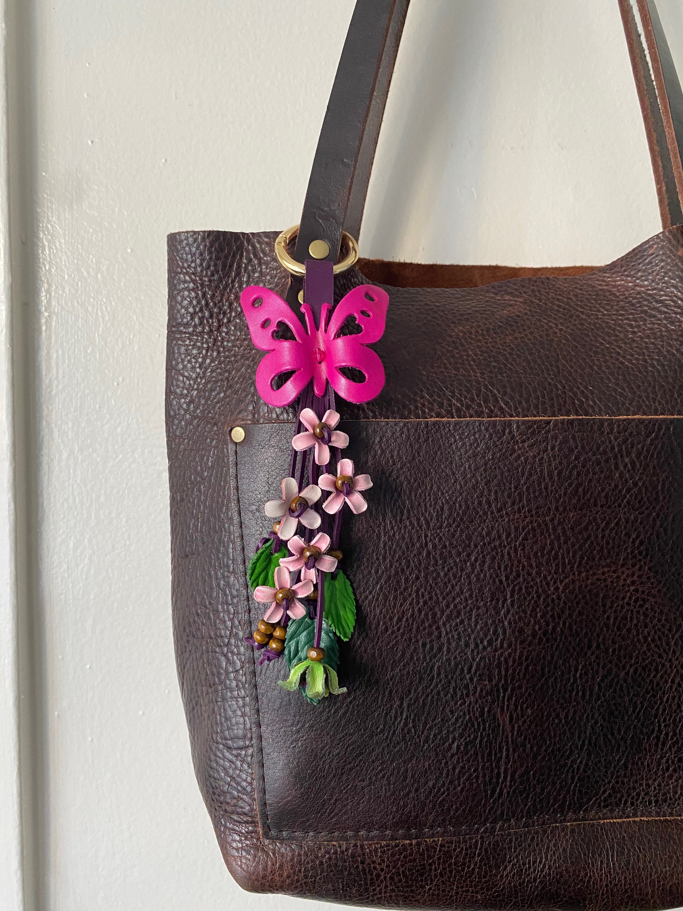 Leather Butterfly  pursecharm in some colors