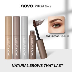 Novo Eyebrow Tint Long Lasting Waterproof Brow Mascara Gel for Natural Fuller Fluffy Brows Quick Dry No Smudge Precision Brush Makeup Gift