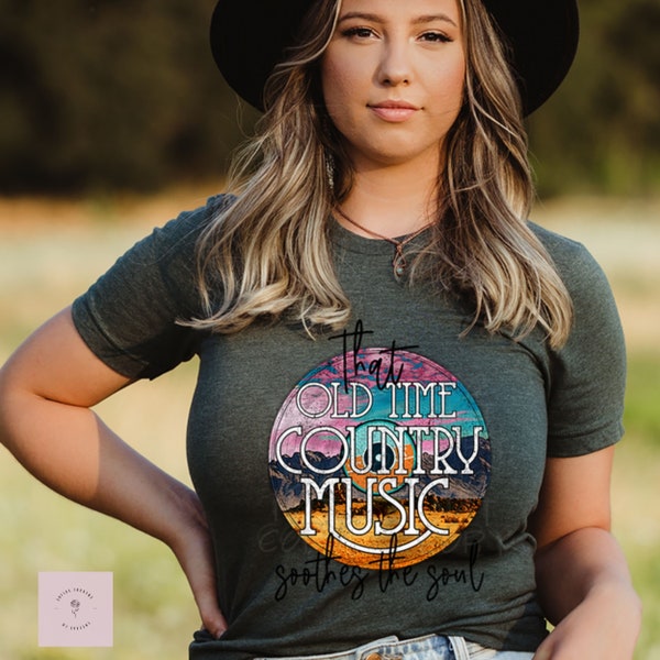 Give Me Some Old Time Country Music, Country Western Lyrics Tee, Western Boutique, Cowgirl Shirt, Unisex Graphic Tee, Women's Graphic Tee