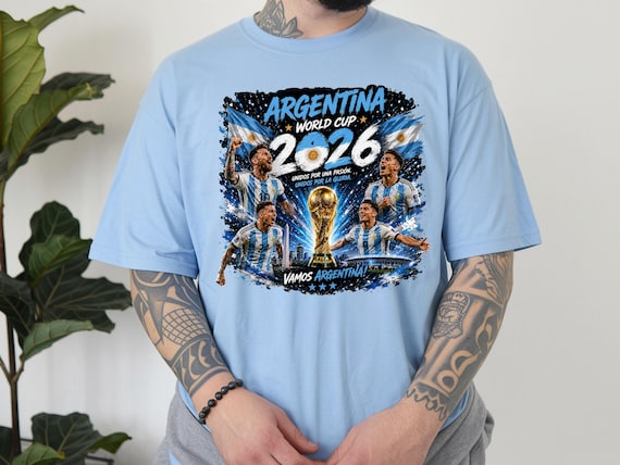 Argentina 2026 Cup Winner Shirt Comfort Colors, Vamos Argentina Champion Tee, Football Fan Graphic T-Shirt, Argentina Football Lover Tees