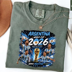 Argentina 2026 Cup Winner Shirt Comfort Colors, Vamos Argentina Champion Tee, Football Fan Graphic T-Shirt, Argentina Football Lover Tees Bild 6