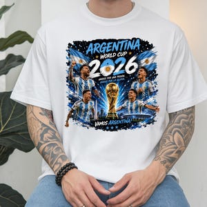 Argentina 2026 Cup Winner Shirt Comfort Colors, Vamos Argentina Champion Tee, Football Fan Graphic T-Shirt, Argentina Football Lover Tees Bild 7