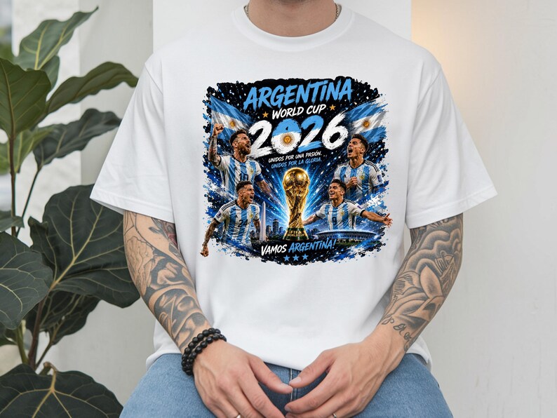 Argentina 2026 Cup Winner Shirt Comfort Colors, Vamos Argentina Champion Tee, Football Fan Graphic T-Shirt, Argentina Football Lover Tees Bild 7