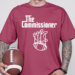 The Commissioner Fantasy Football Shirt, Godfather Inspired FFL League Manager Tee, Funny Football Puppeteer Graphic Top, League Boss Shirt