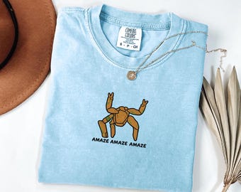 Comfort Colors Amaze Amaze Amaze Shirt, Rocky Spider Tee, Andy Weir Bookish Graphic T-Shirt, Trendy Sci-Fi Nerd Gift, Project Hail Mary Tee