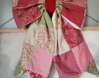 Beautiful Red and Pink Floral Bow