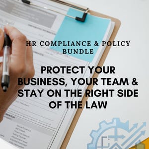 Chroń swoją firmę i swój zespół oraz zachowaj zgodność z prawem | Pakiet szablonów zgodności z przepisami HR