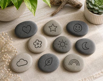 2" Smooth Custom Engraved Stone | Read Description