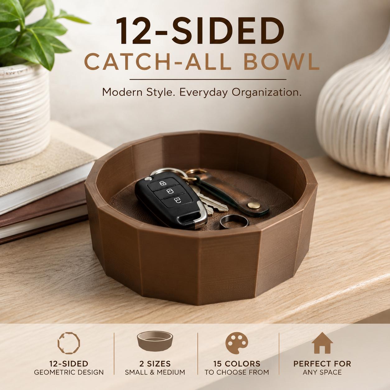 3D Printed 12-Sided Catch-All Bowl — image 3