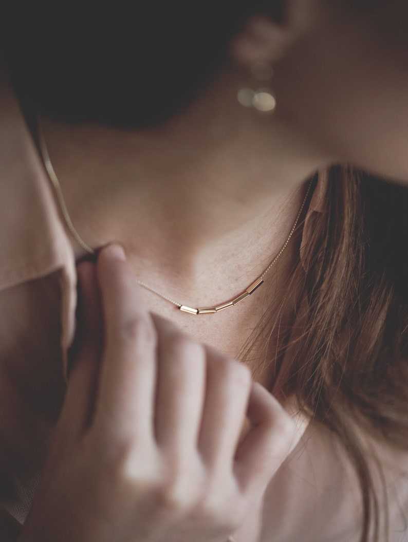 Constellation dainty necklace. Minimalist choker necklace, geometric jewelry 18kt Gold Filled image 5