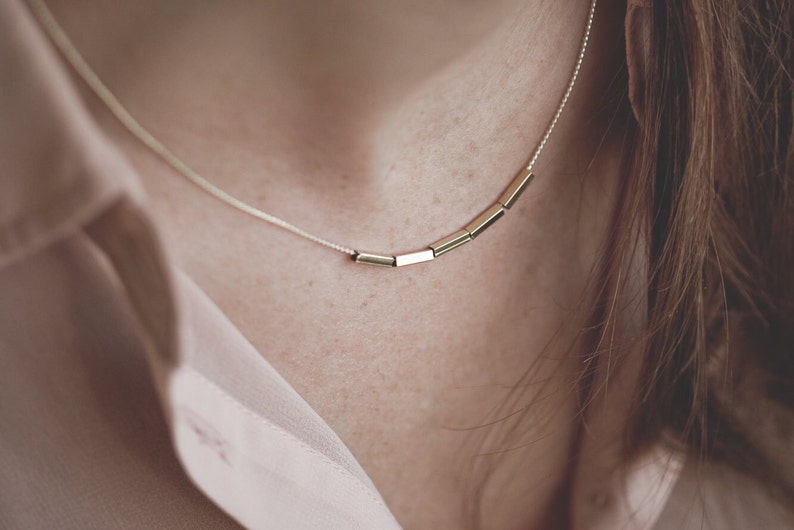 Constellation dainty necklace. Minimalist choker necklace, geometric jewelry 18kt Gold Filled image 4