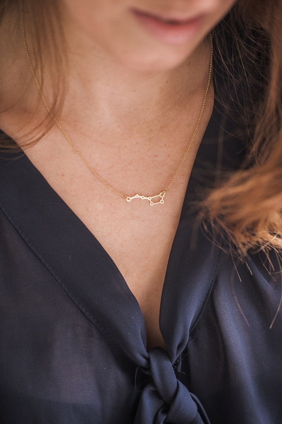 Big Dipper Necklace — Ursa Major Constellation Necklace in Sterling Silver or Gold Filled
