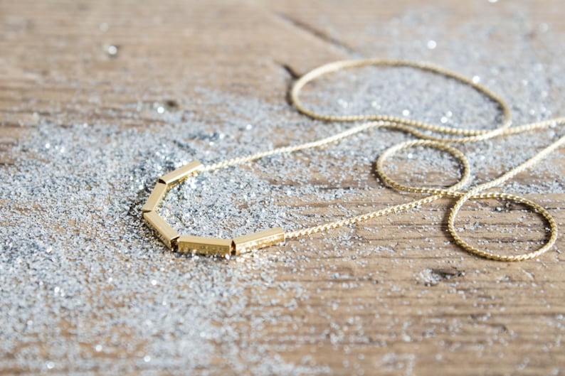 Constellation dainty necklace. Minimalist choker necklace, geometric jewelry 18kt Gold Filled image 3