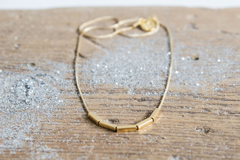 Constellation dainty necklace. Minimalist choker necklace, geometric jewelry 18kt Gold Filled image 2