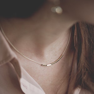 Constellation dainty necklace. Minimalist choker necklace, geometric jewelry 18kt Gold Filled image 1