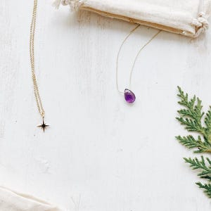 Starburst dainty necklace tiny star. North star necklace. Miscarriage memorial necklace. Celestial jewelry. Star choker