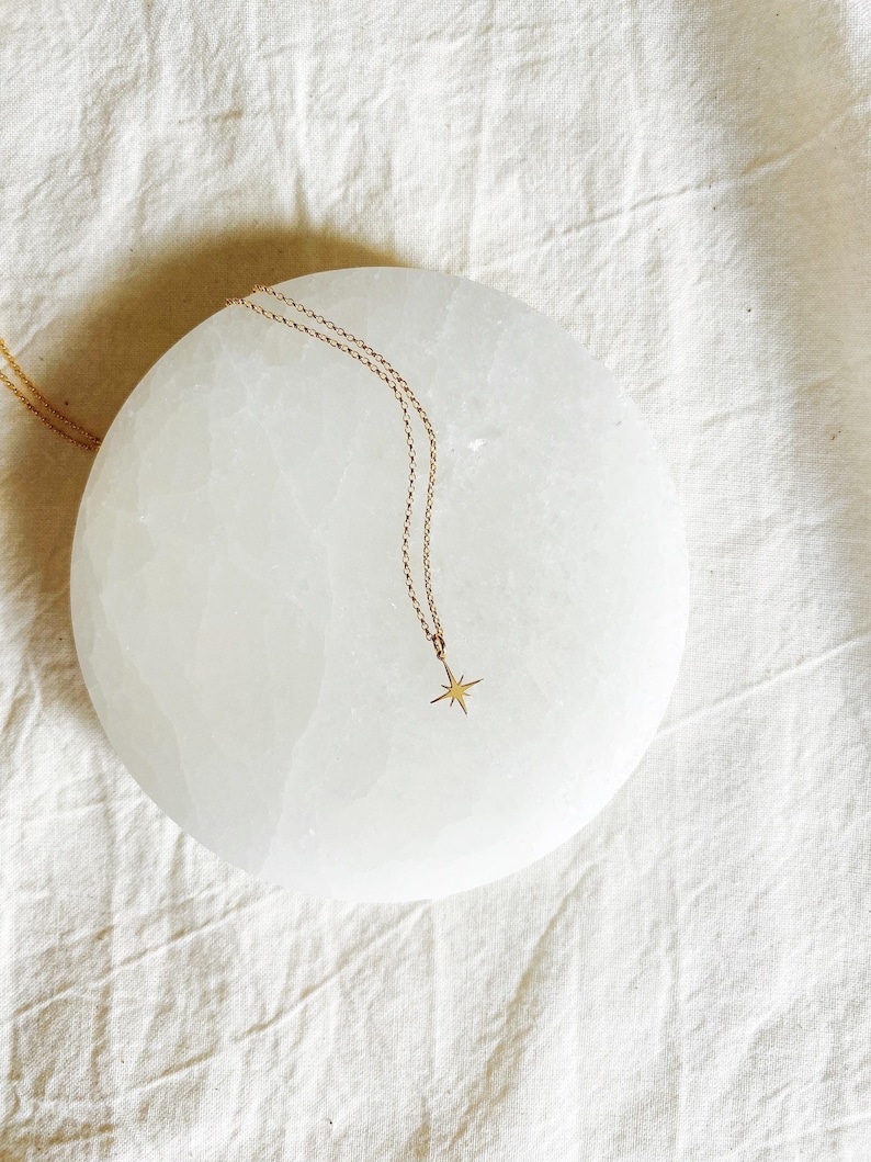 Starburst dainty necklace tiny star. North star necklace. Miscarriage memorial necklace. Celestial jewelry. Star choker