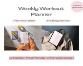 Busy Girl Workout Planner Printable | Weekly Fitness Schedule PDF | Healthy Routine Planner for Women