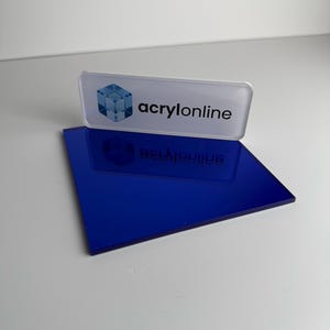 Blå spegelakryl 3 mm | Akrylark för lasrar | Lasermaterial | Akrylspegelplatta | Hantverks- och skyltmaterial