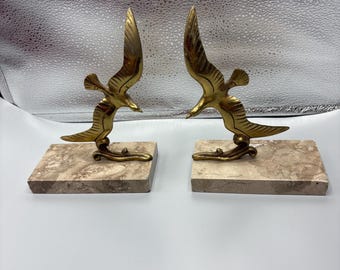 Sujetalibros de latón y mármol