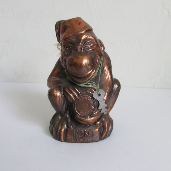 Koko the Wise Coin Bank Cast Metal with Key