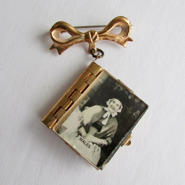 Welsh Miniature Pull Out Photography Brooch Vintage