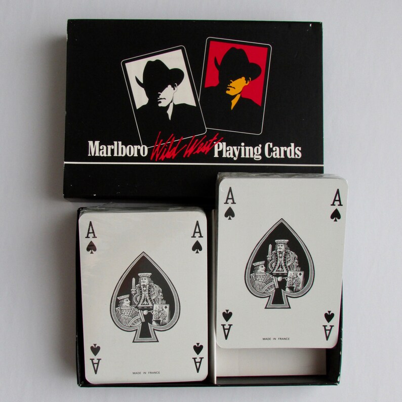 Marlboro Wild West Playing Cards 2 Decks Factory Sealed In Etsy